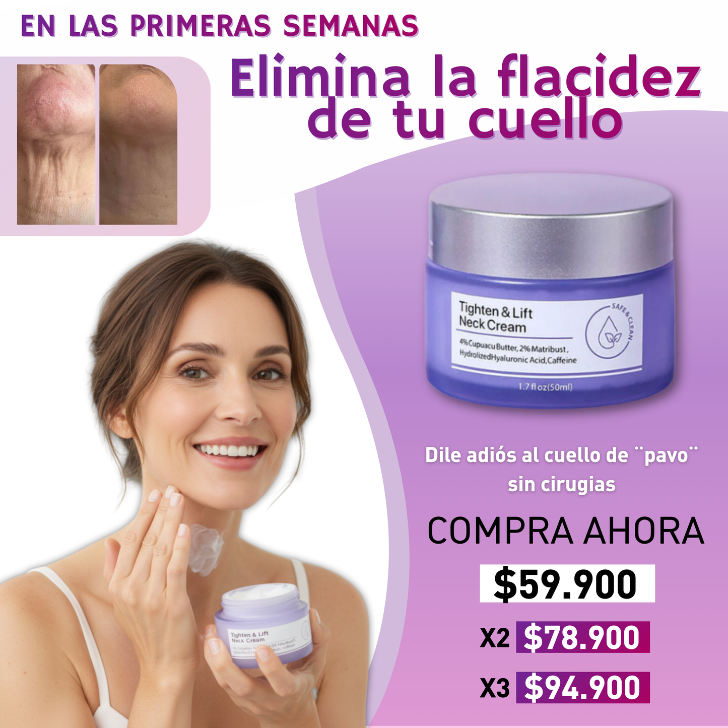 Crema Reafirmante Lifting para el Cuello